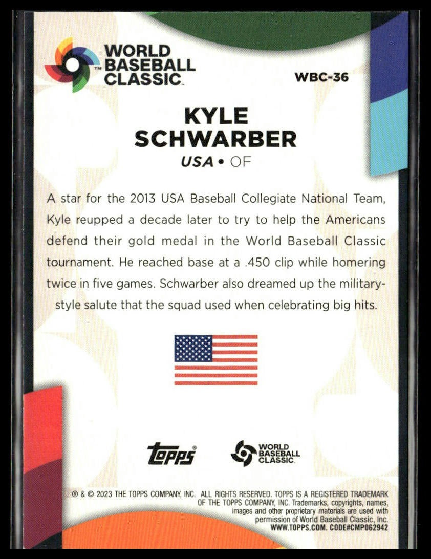 Kyle Schwarber #WBC-36 2023 World Baseball Classic Stars 2023 Topps