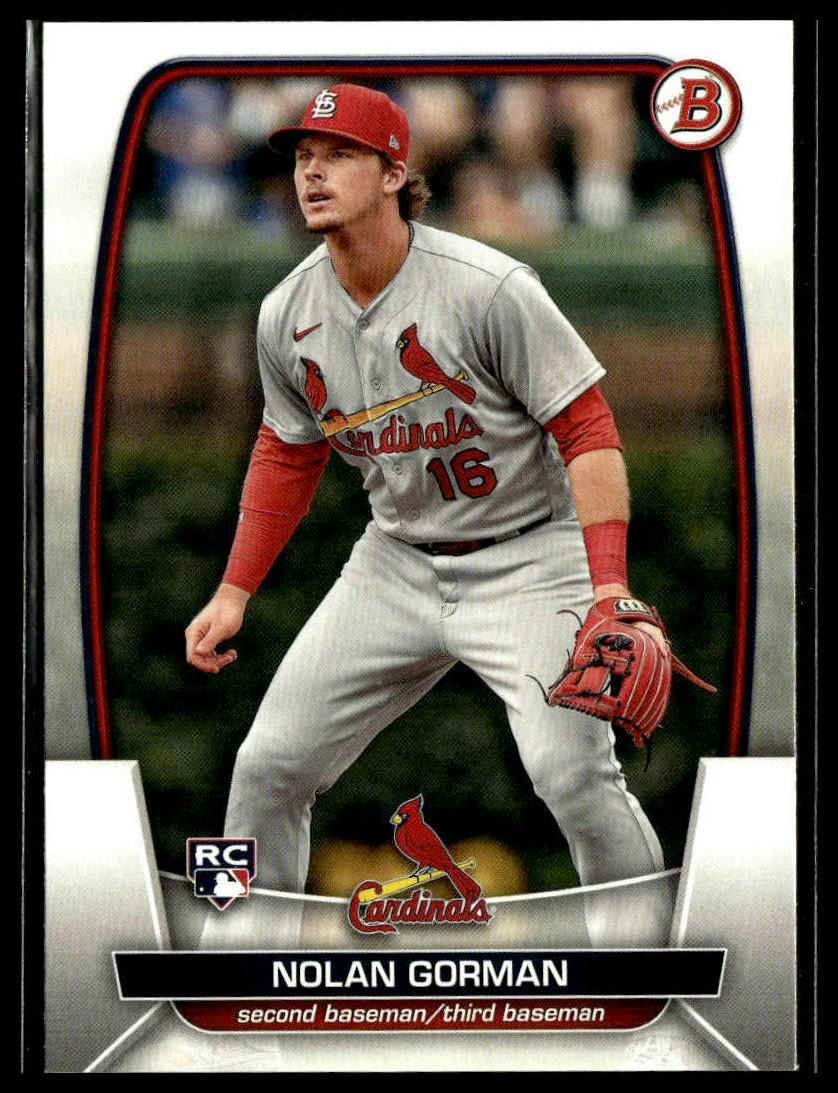 Nolan Gorman #6 2023 Bowman St. Louis Cardinals RC
