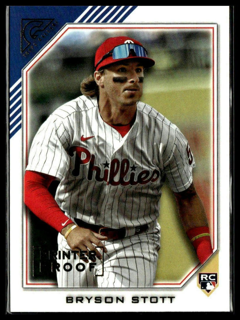 Bryson Stott #25 Printer Proof 2022 Topps Gallery Philadelphia Phillies