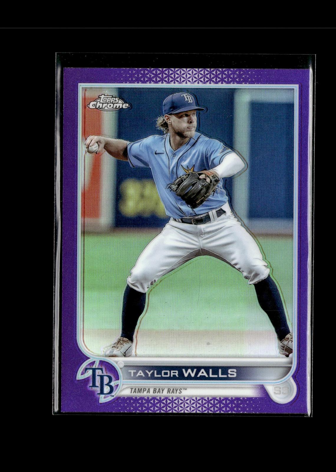 Taylor Walls #USC28 Purple Refractor 2022 Topps Chrome Update Tampa Bay Rays