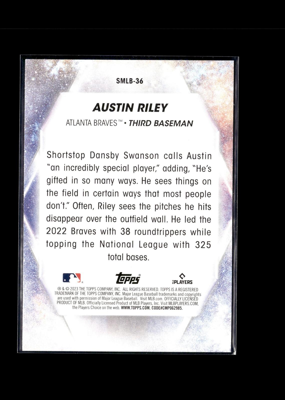 Austin Riley #SMLB-36 Stars of MLB 2023 Topps Atlanta Braves