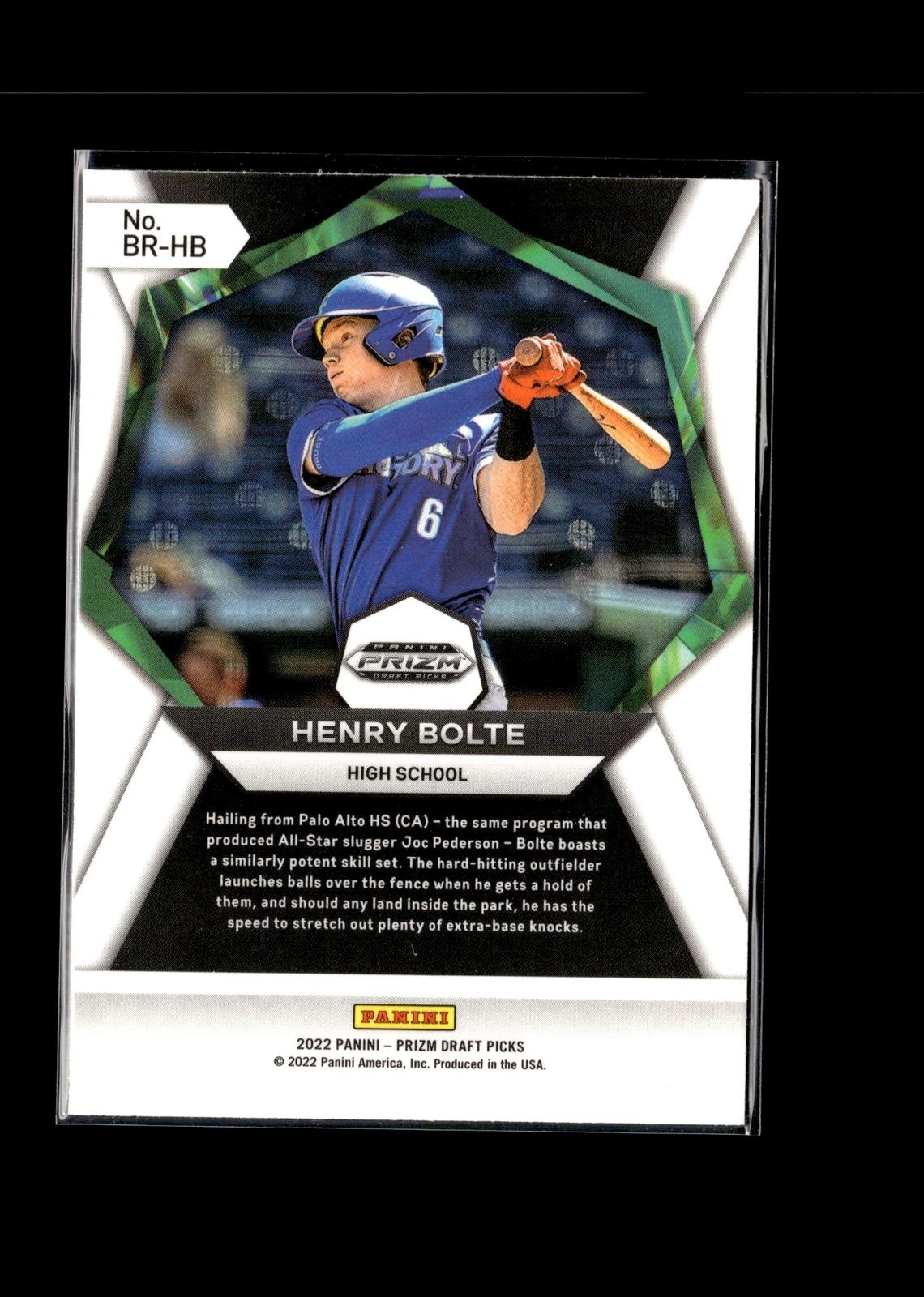 Henry Bolte #BR-HB Brilliance 2022 Panini Prizm Draft Picks