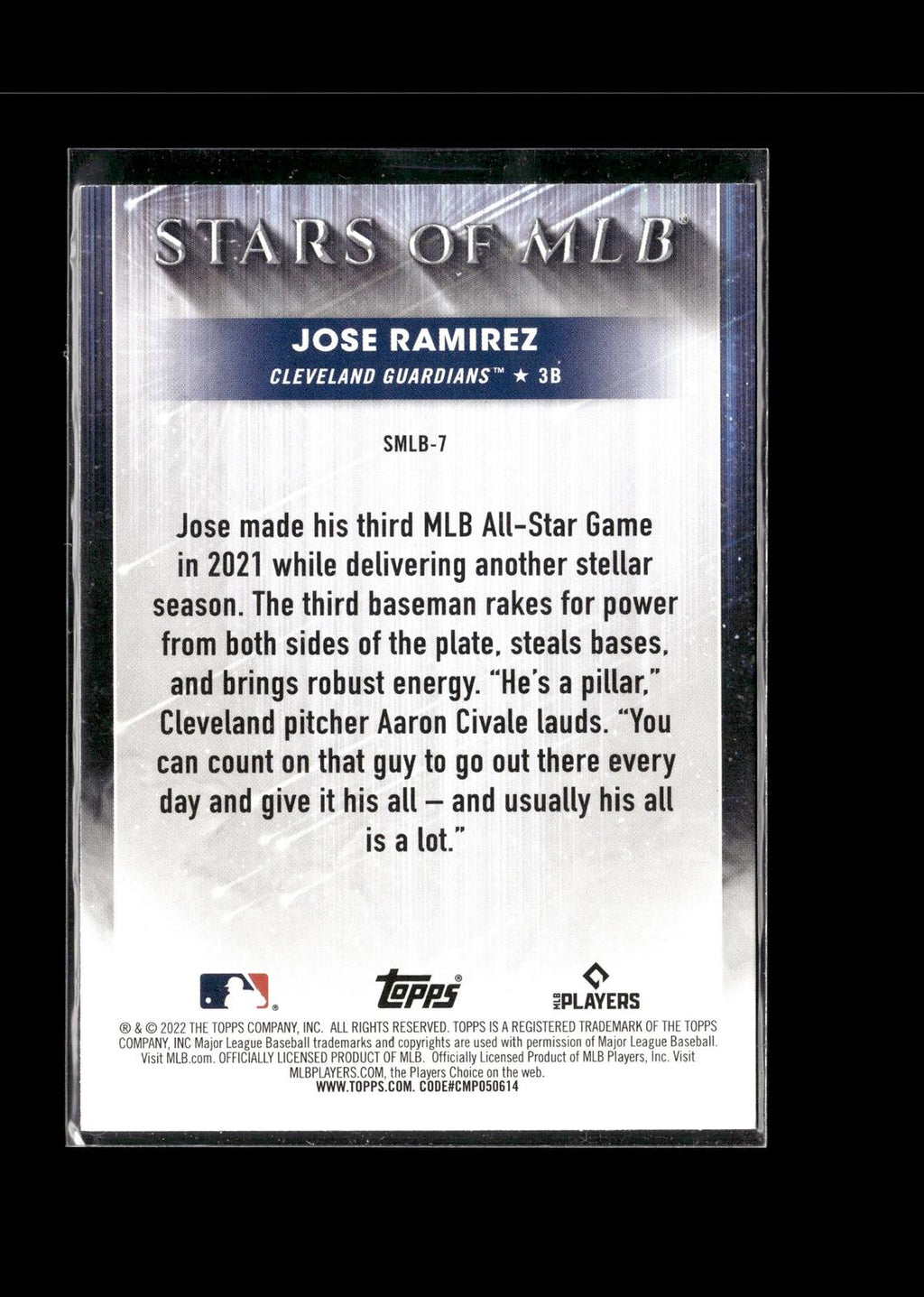 Jose Ramirez #SMLB-7 Stars of MLB 2022 Topps Cleveland Guardians