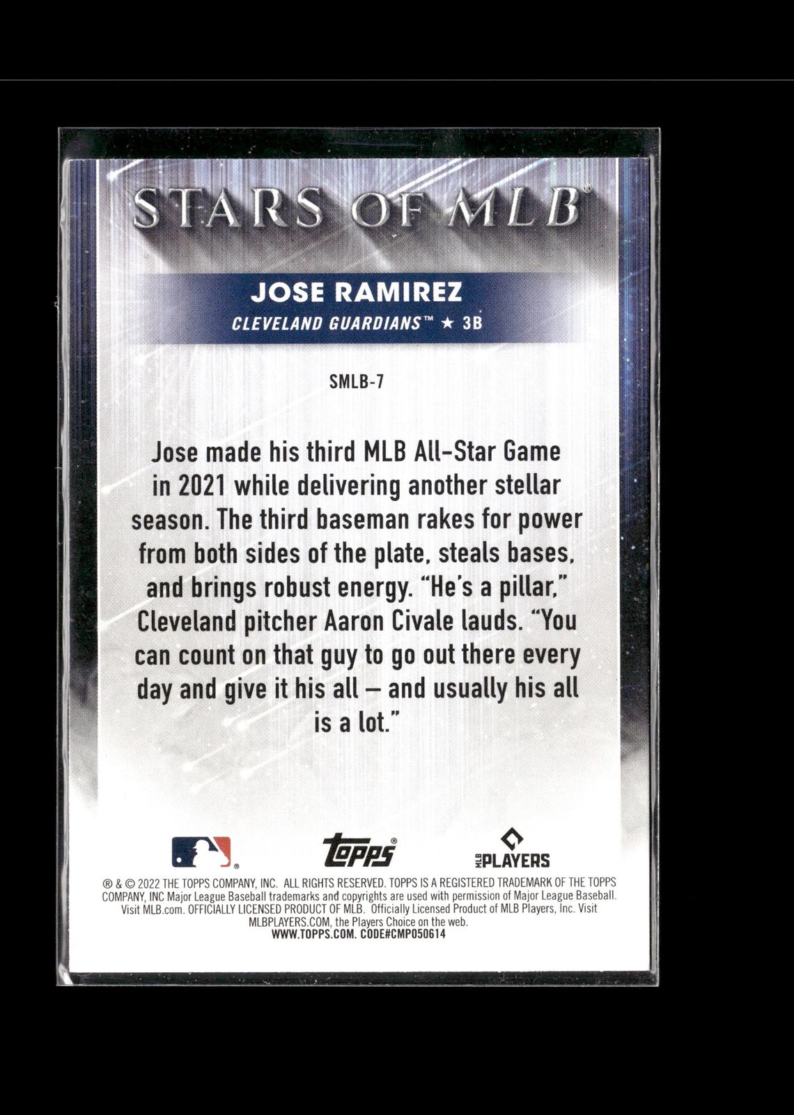 Jose Ramirez #SMLB-7 Stars of MLB 2022 Topps Cleveland Guardians