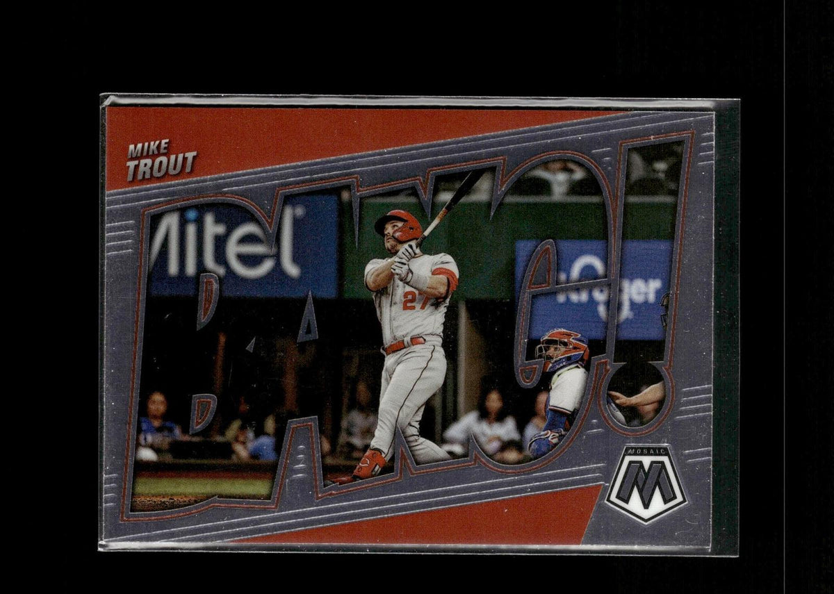 Mike Trout #BG-8 Bang! 2022 Panini Mosaic Los Angeles Angels