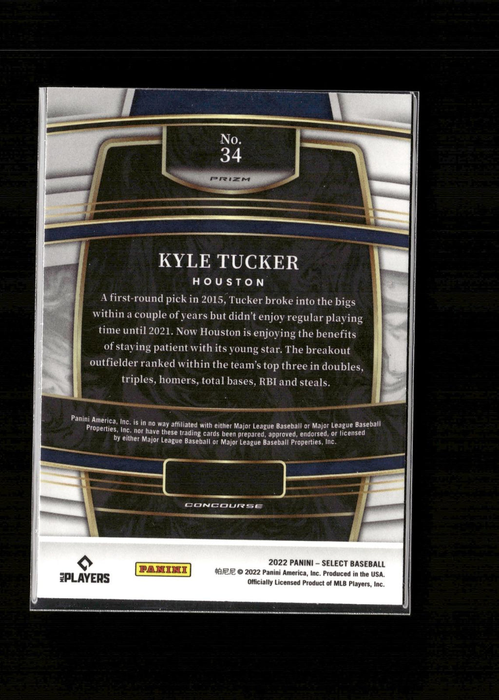 Kyle Tucker #34 Scope 2022 Panini Select Houston Astros