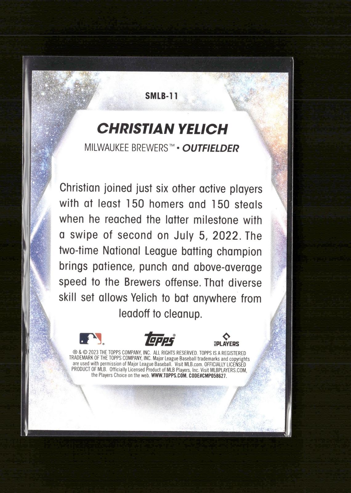 Christian Yelich #SMLB-11 Stars of MLB 2023 Topps Milwaukee Brewers