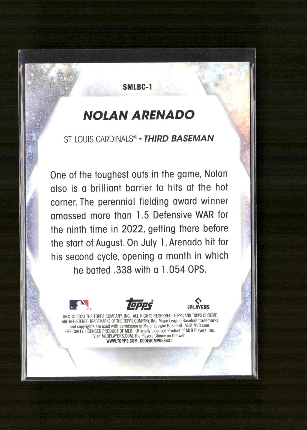 Nolan Arenado #SMLBC-1 Stars of MLB Chrome 2023 Topps St. Louis Cardinals