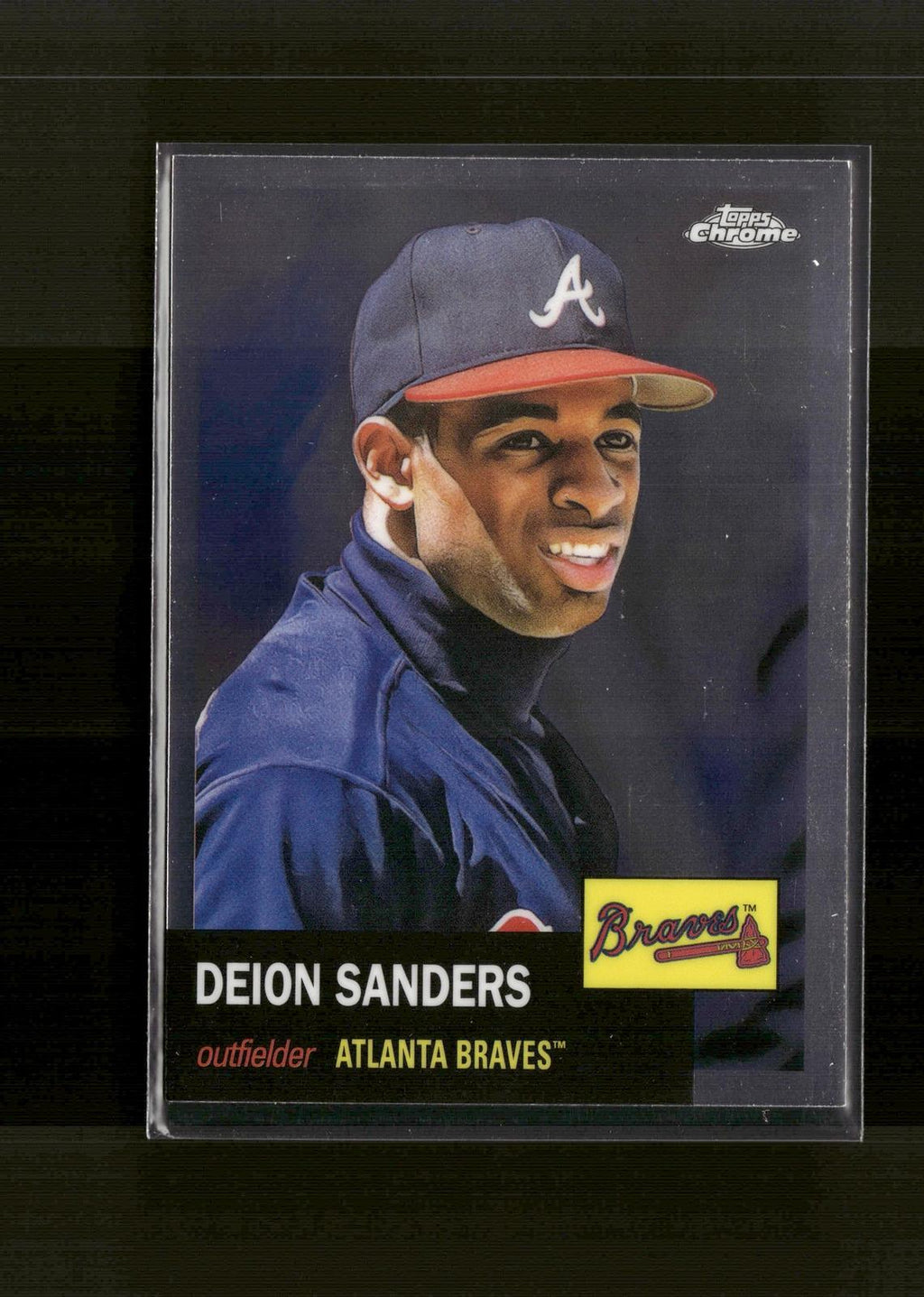 Deion Sanders #217 2022 Topps Chrome Platinum Anniversary Atlanta Braves