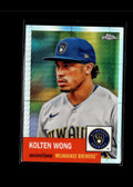 Kolten Wong #209 Prism Refractor 2022 Topps Chrome Platinum Anniversary Brewers