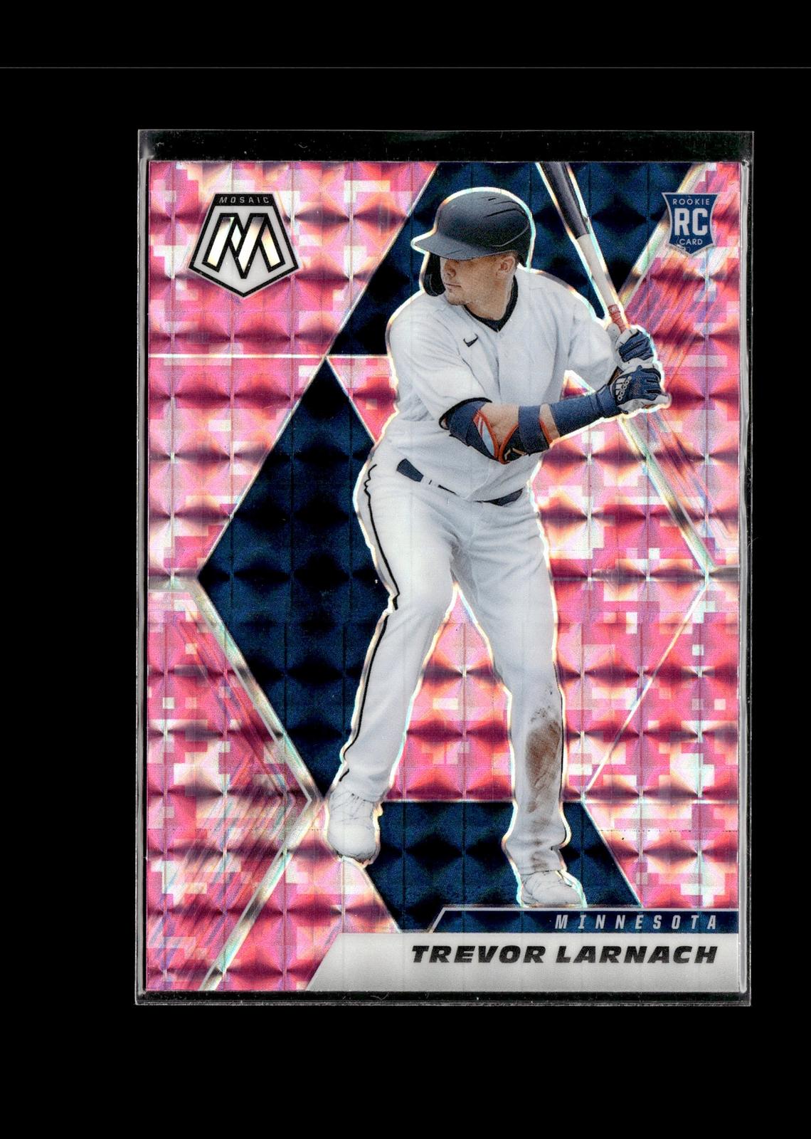 Trevor Larnach #285 Pink Camo 2021 Panini Mosaic Minnesota Twins RC