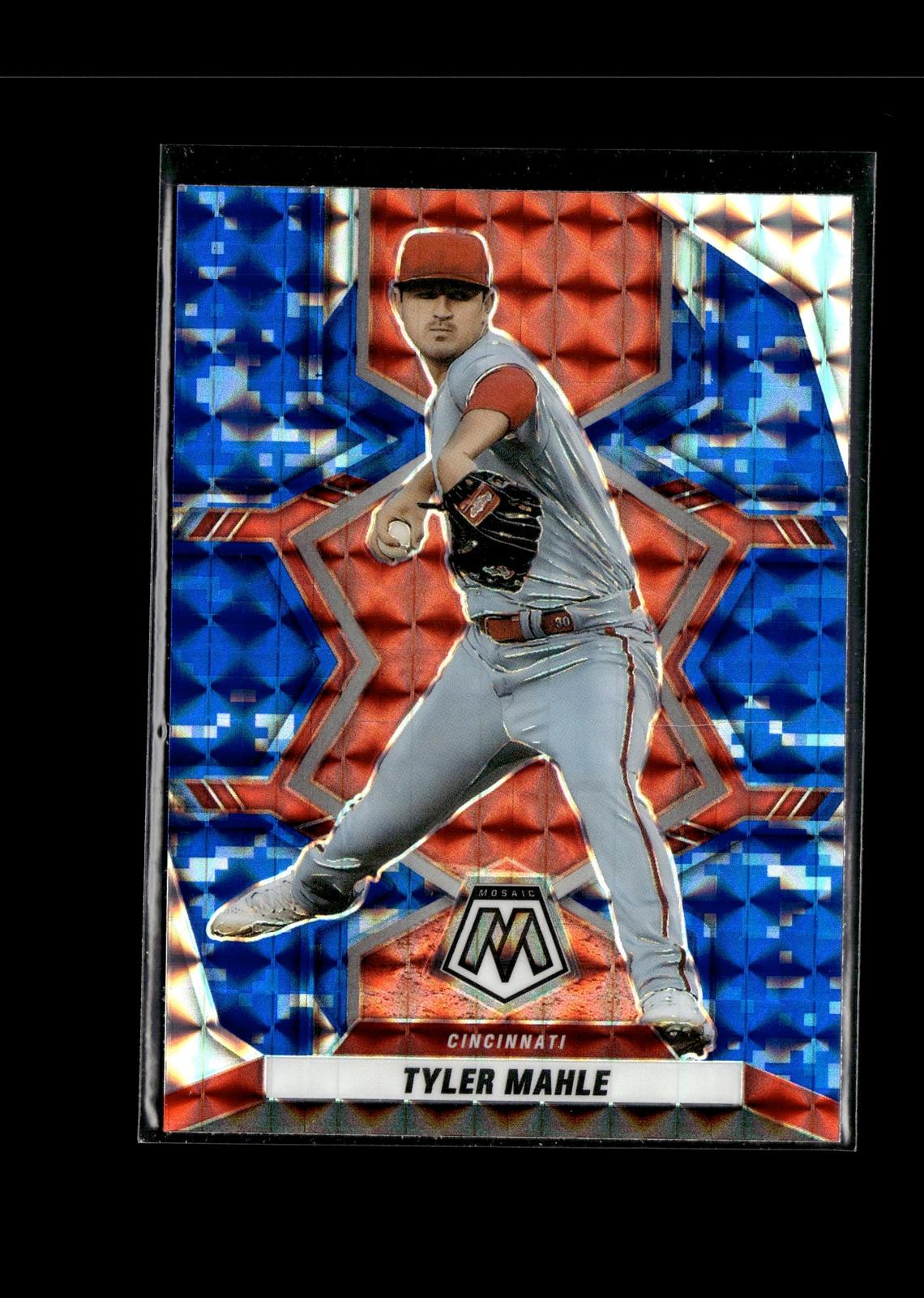 Tyler Mahle #149 Blue Camo Mosaic 2022 Panini Mosaic Cincinnati Reds