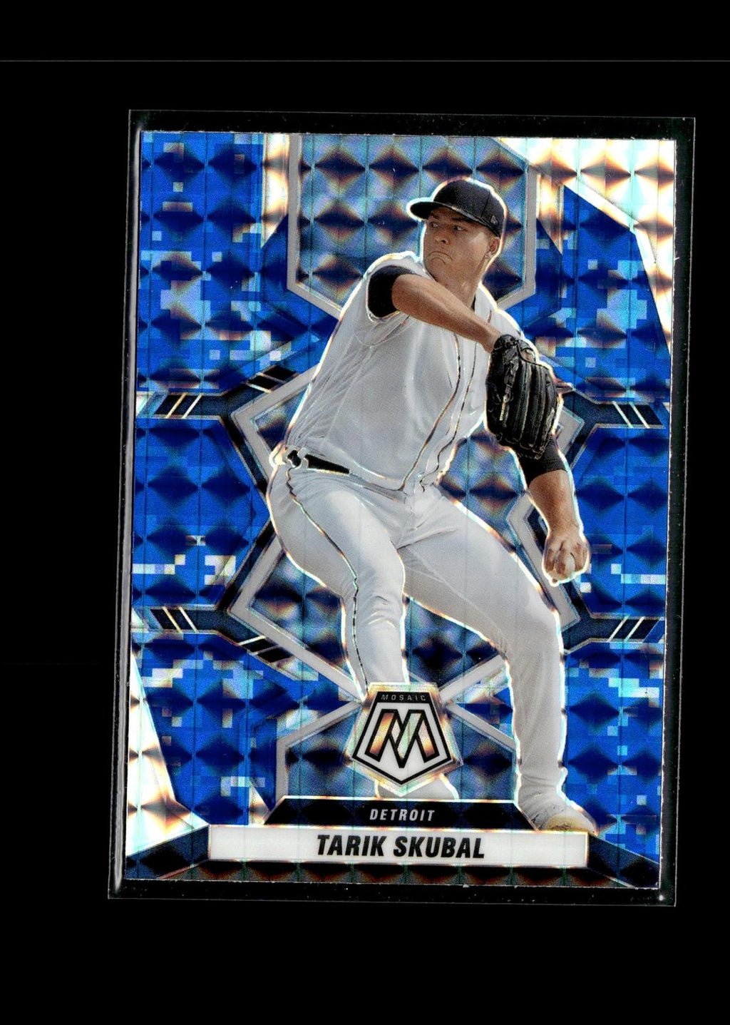 Tarik Skubal #42 Blue Camo Mosaic 2022 Panini Mosaic Detroit Tigers