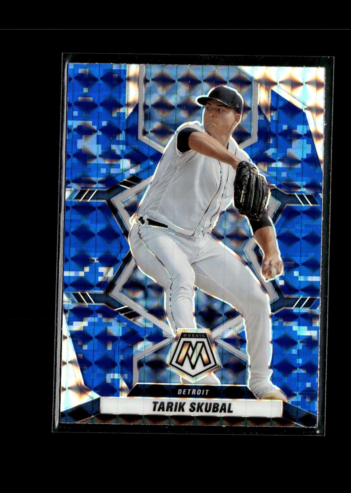 Tarik Skubal #42 Blue Camo Mosaic 2022 Panini Mosaic Detroit Tigers