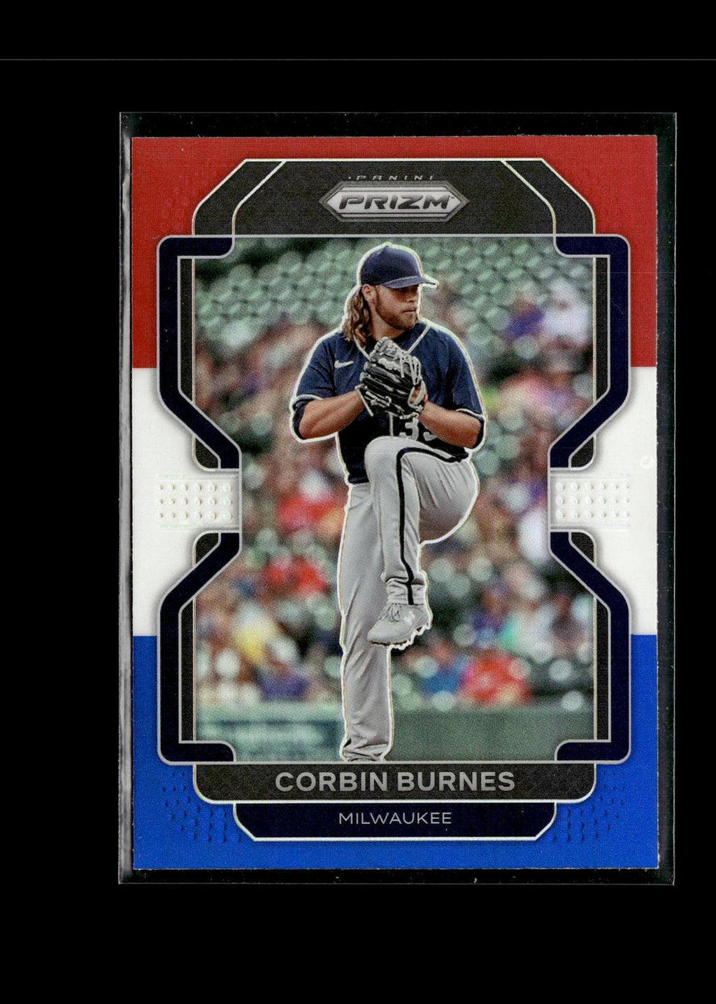Corbin Burnes #208 Red/White/Blue Prizm 2022 Panini Prizm Milwaukee Brewers