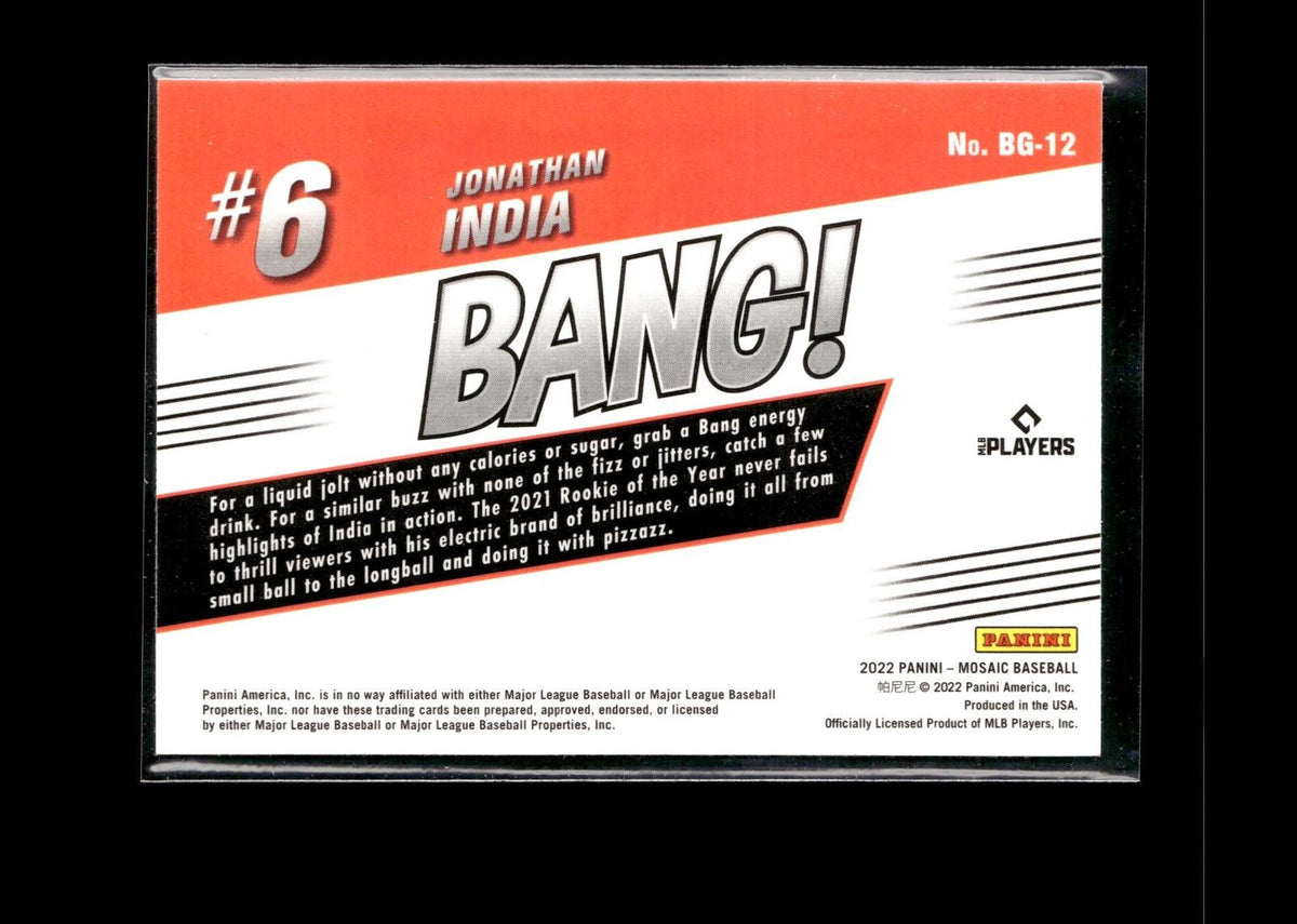 Jonathan India #BG-12 Bang! 2022 Panini Mosaic Cincinnati Reds