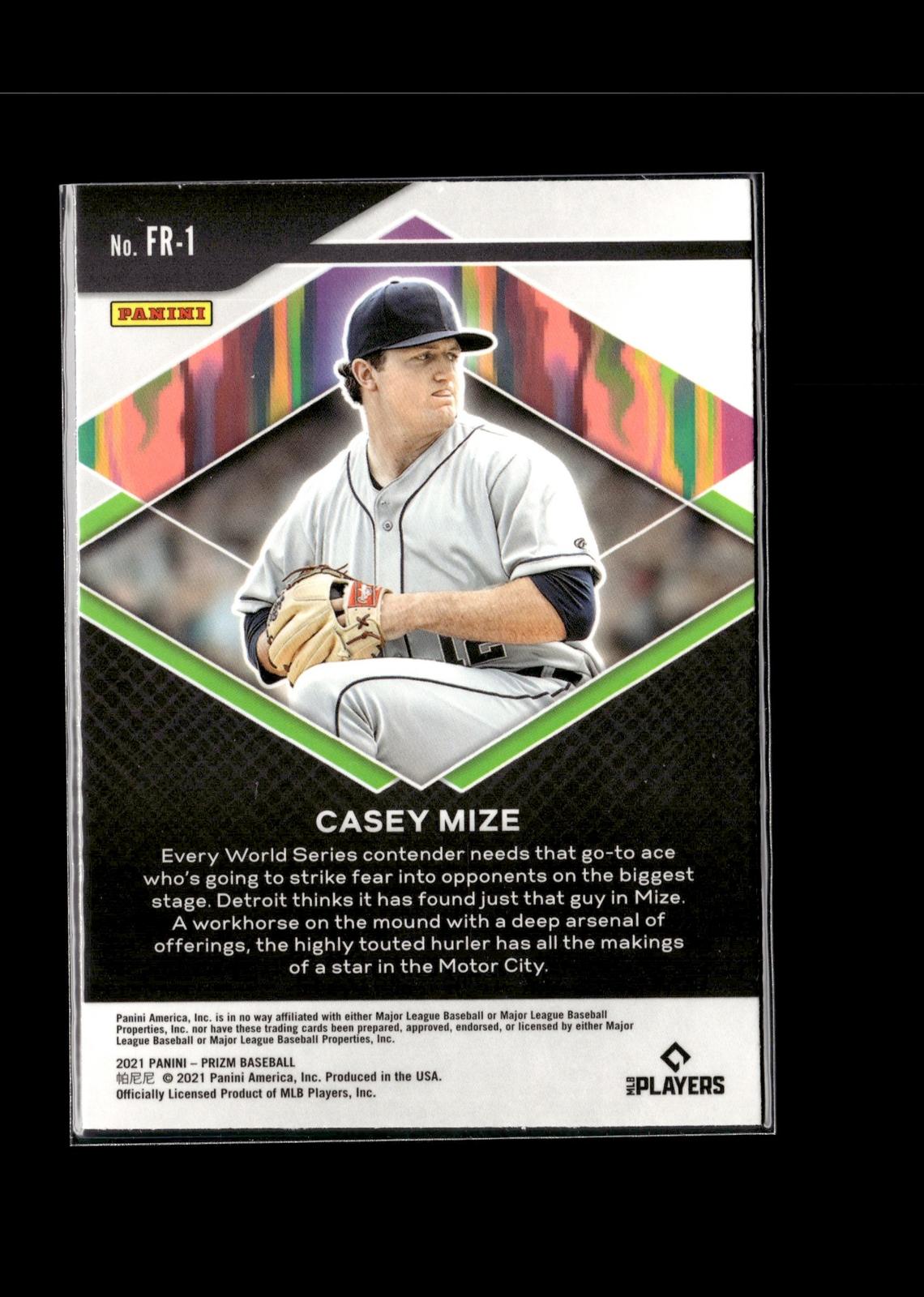 Casey Mize #FR-1 Fearless 2021 Panini Prizm Detroit Tigers