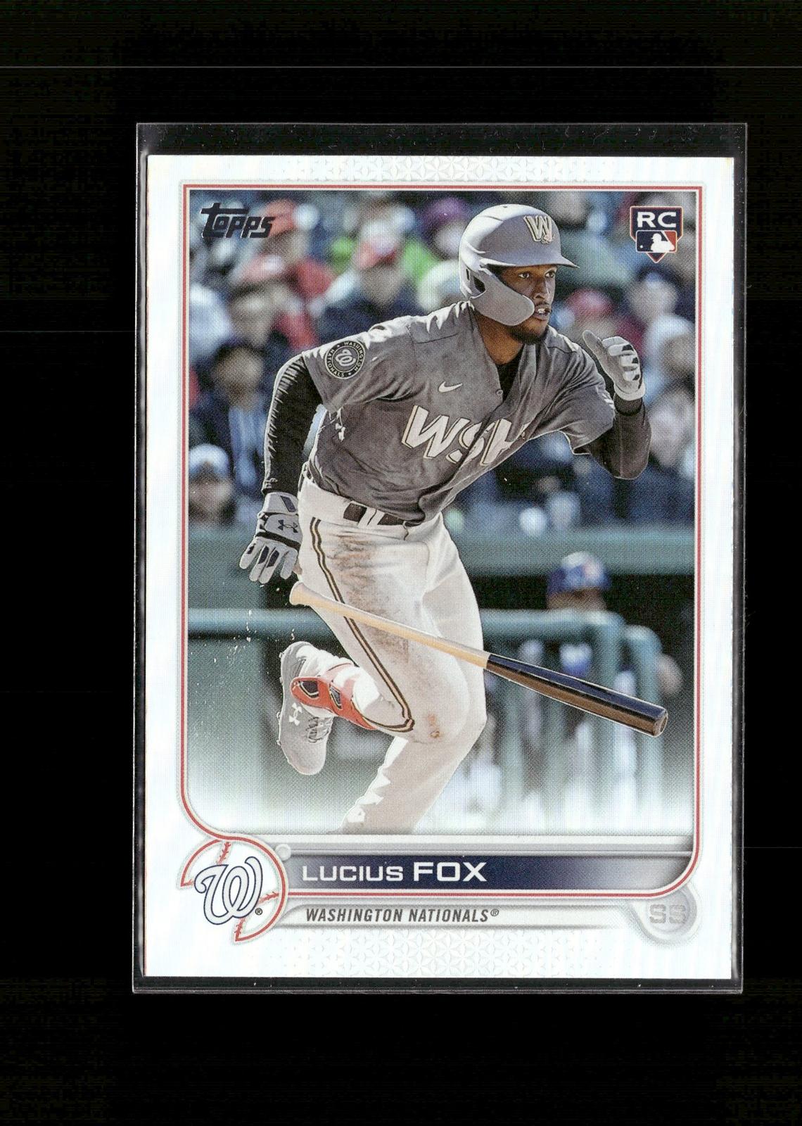 Lucius Fox #US38 Rainbow Foil 2022 Topps Update Washington Nationals