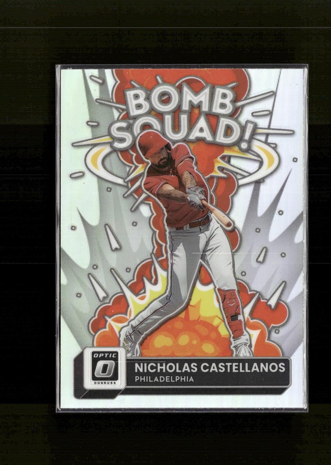 Nicholas Castellanos #BS-10 Bomb Squad Holo Prizm 2022 Donruss Optic Phillies