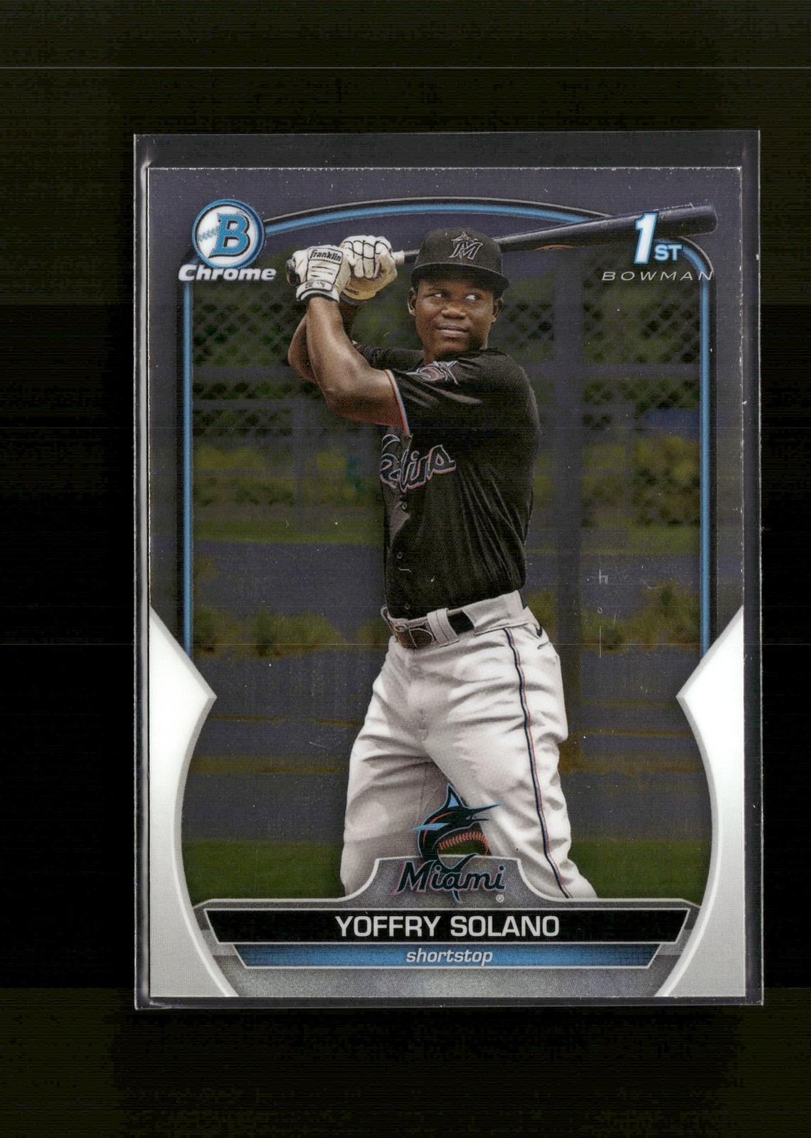 Yoffry Solano #BCP-72 Chrome Prospects 2023 Bowman Miami Marlins