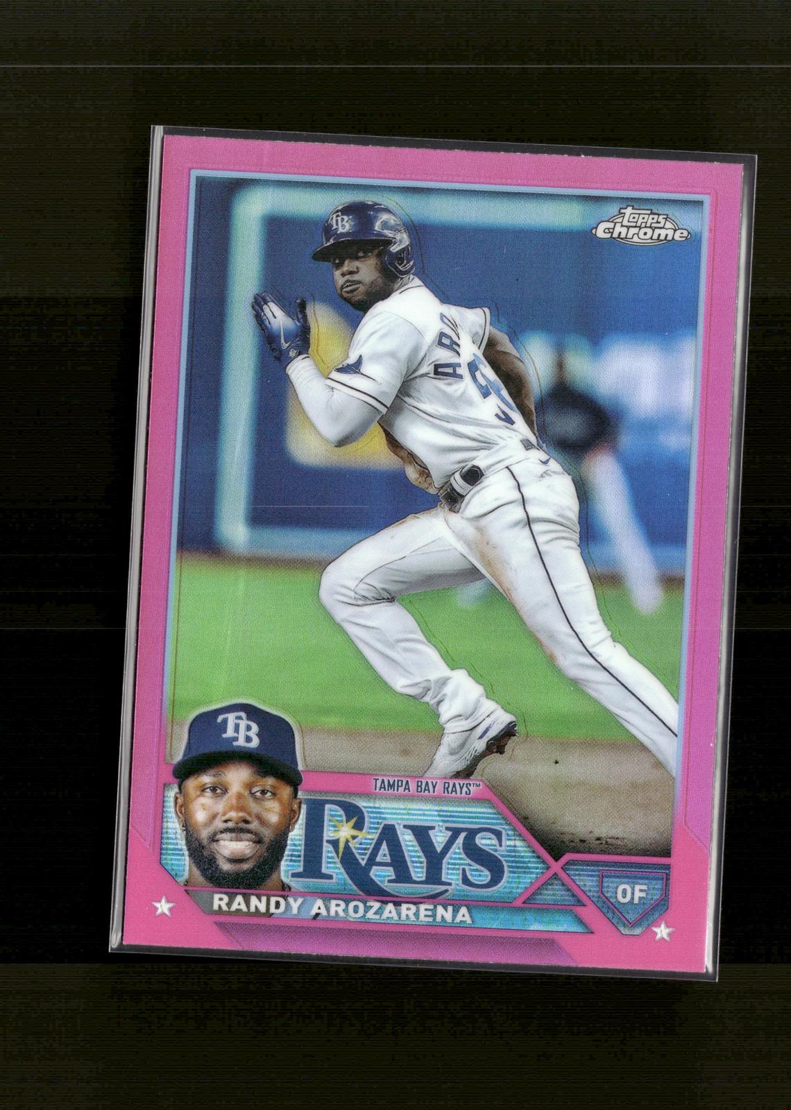 Randy Arozarena #59 Pink Refractor 2023 Topps Chrome Tampa Bay Rays