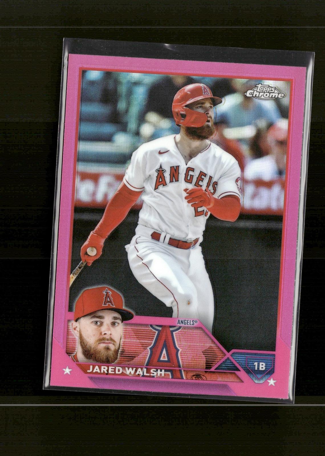 Jared Walsh #89 Pink Refractor 2023 Topps Chrome Los Angeles Angels