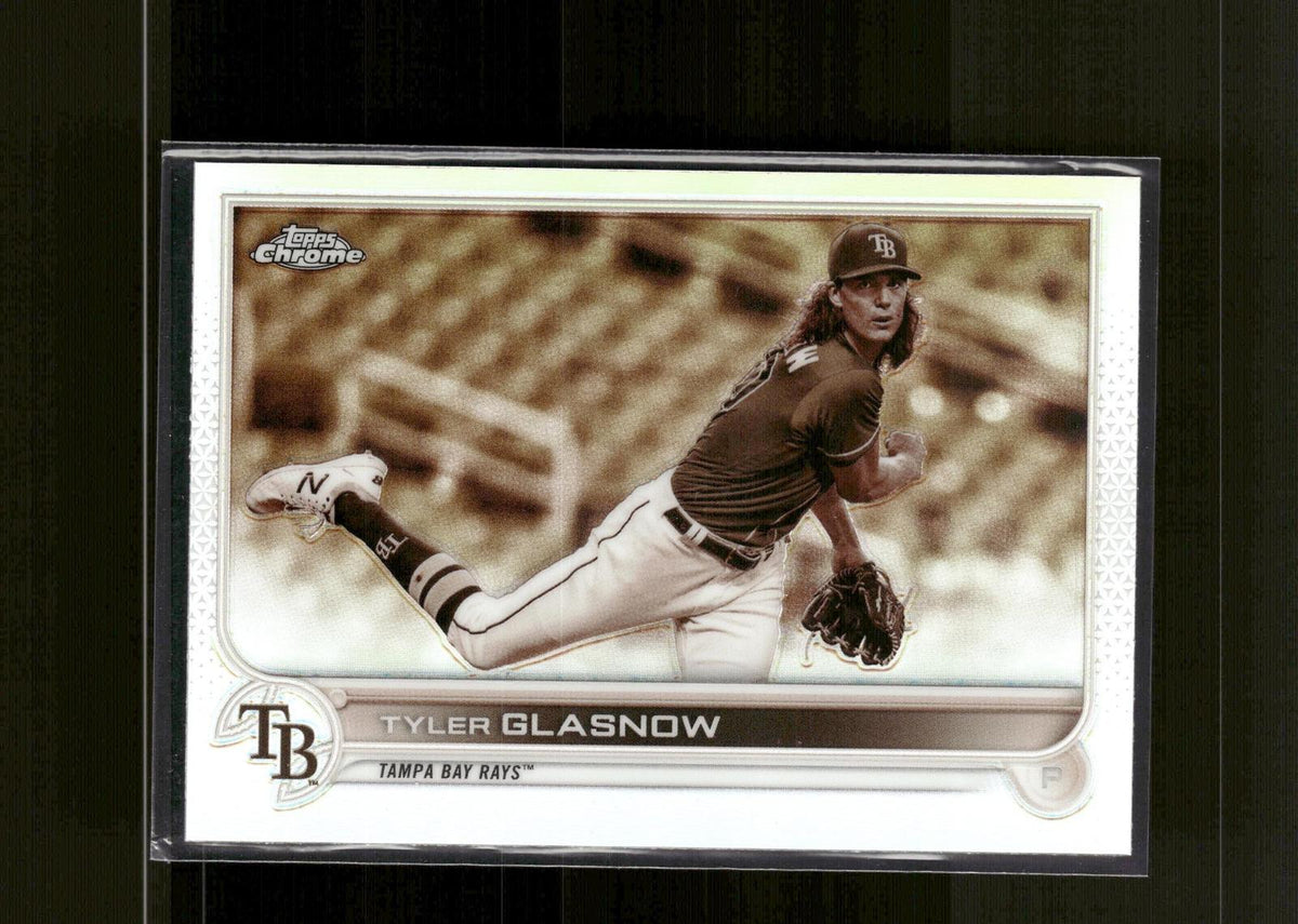 Tyler Glasnow #152 Sepia Refractor 2022 Topps Chrome Tampa Bay Rays