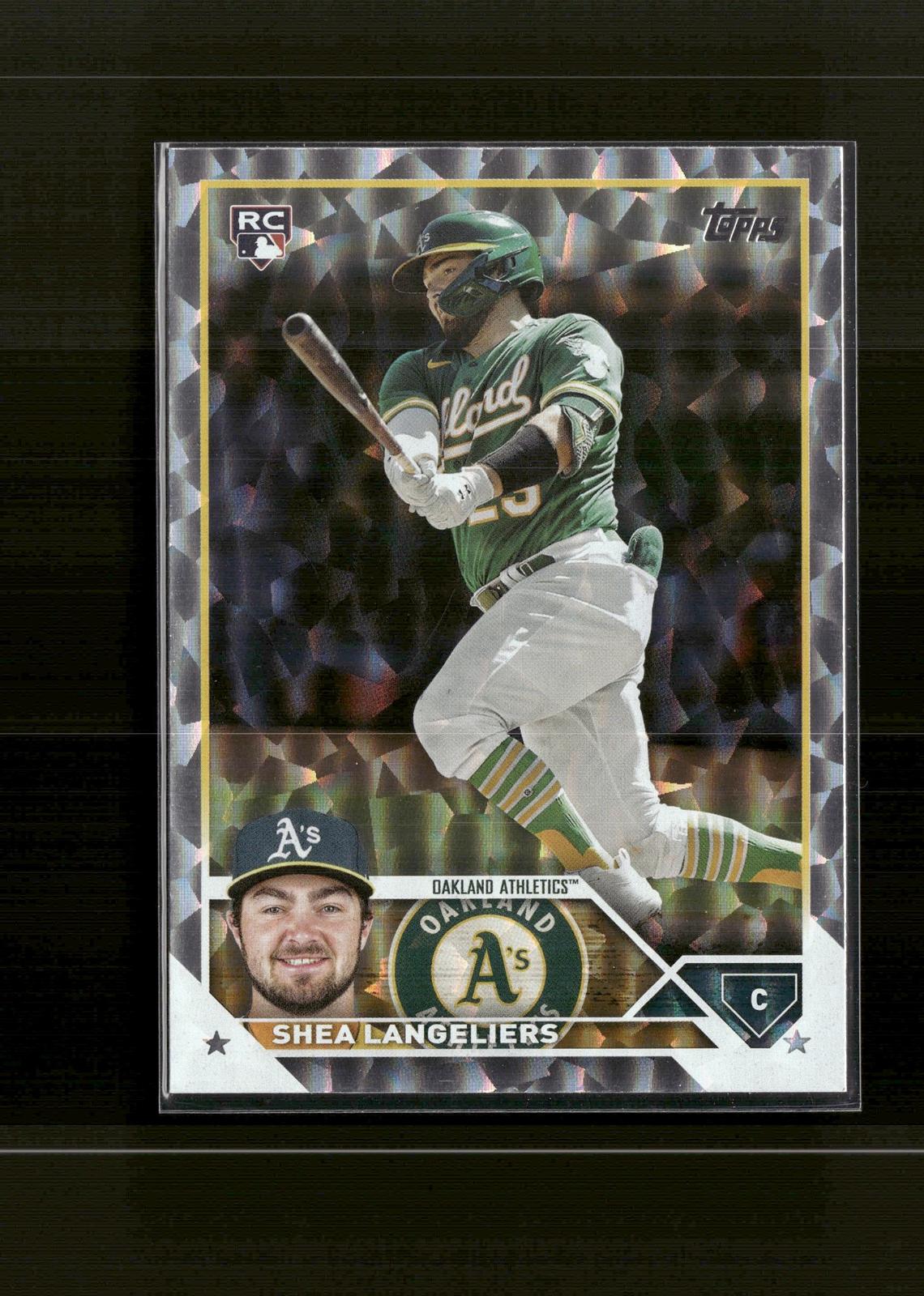 Shea Langeliers #127 Silver Pattern Foilboard 2023 Topps Oakland Athletics