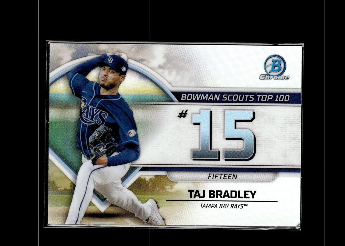 Taj Bradley #BTP-15 Bowman Scouts Top 100 2023 Bowman Tampa Bay Rays