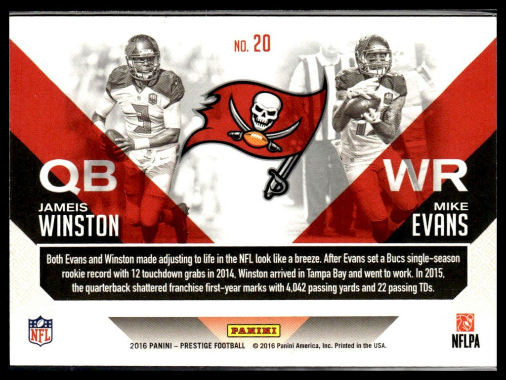 Jameis Winston / Mike Evans #20 Connections 2016 Panini Prestige Buccaneers