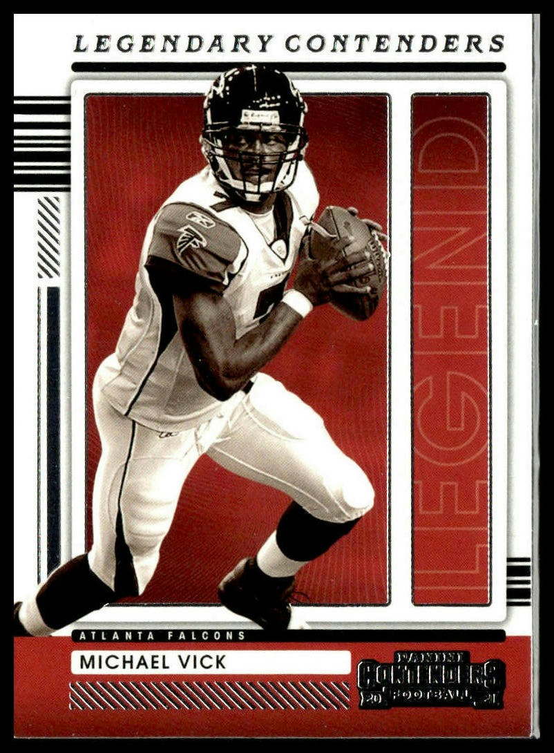 Michael Vick #LGD-MVI Legendary Contenders 2021 Panini Contenders Falcons