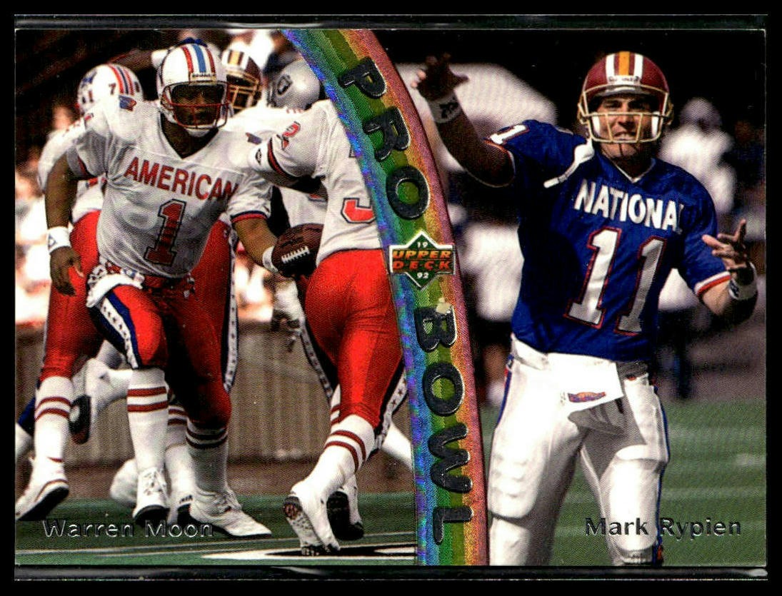 Warren Moon / Mark Rypien #PB4 Pro Bowl 1992 Upper Deck