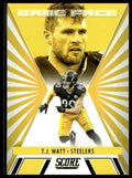 T.J. Watt #GF5 Game Face Gold 2021 Score Pittsburgh Steelers
