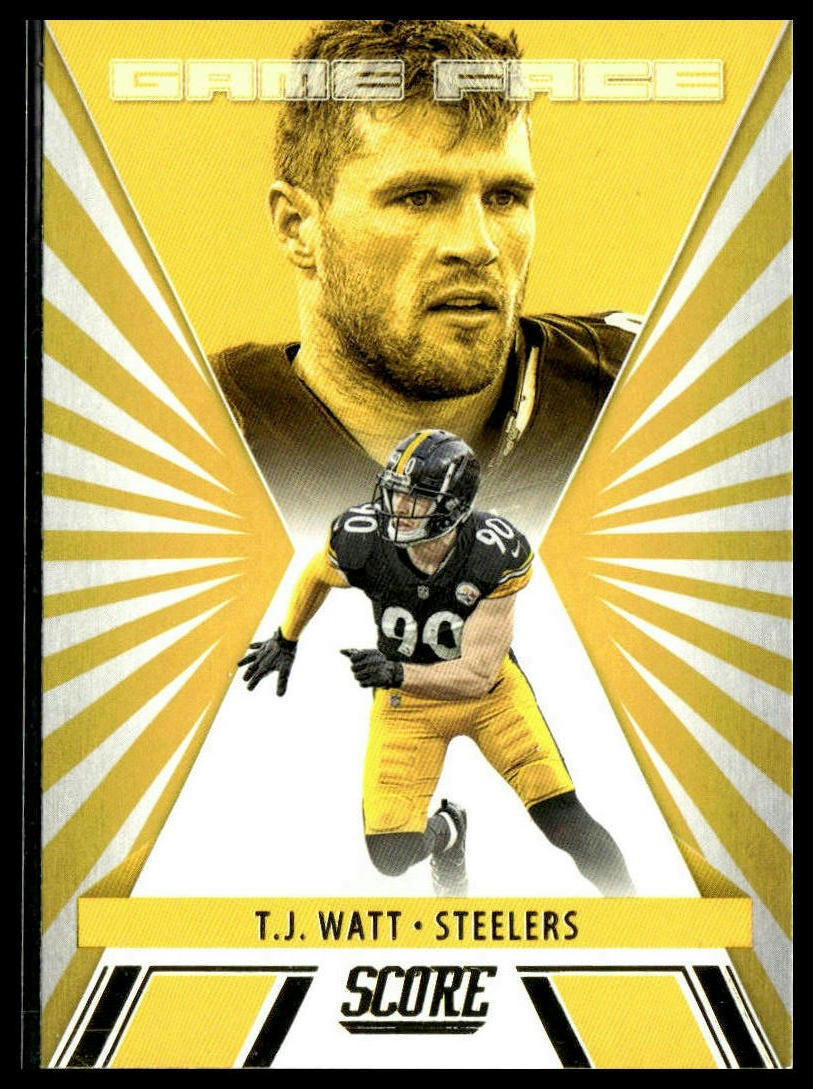 T.J. Watt #GF5 Game Face Gold 2021 Score Pittsburgh Steelers