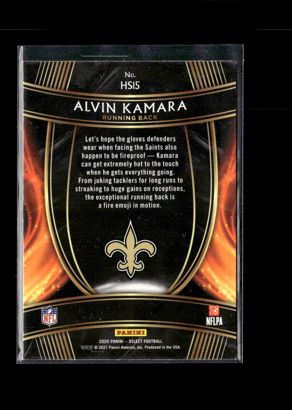 Alvin Kamara #HS15 Hot Stars 2020 Panini Select New Orleans Saints