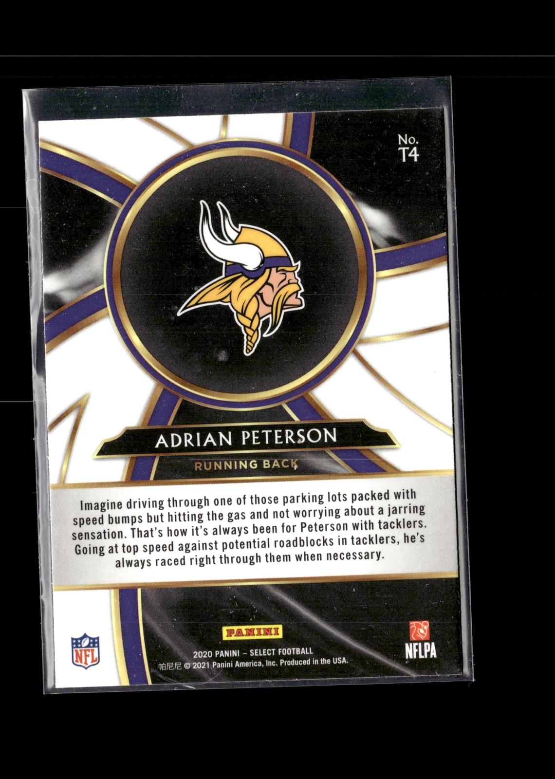 Adrian Peterson #T4 Turbocharged 2020 Panini Select Minnesota Vikings