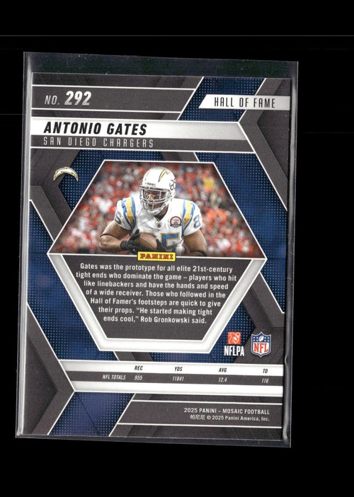 Antonio Gates #292 2025 Panini Mosaic San Diego Chargers