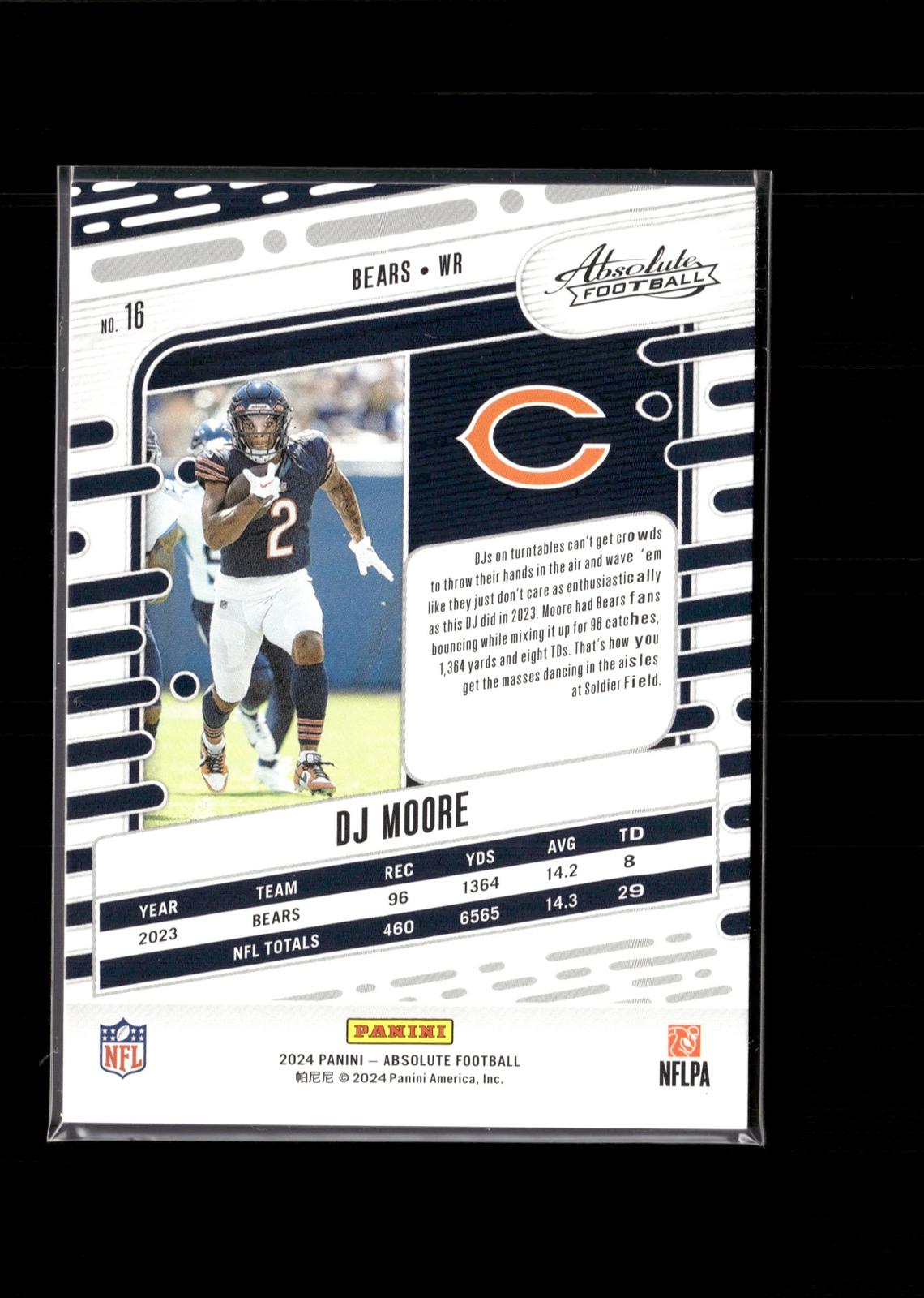 DJ Moore #16 Spectrum 2024 Panini Absolute Chicago Bears