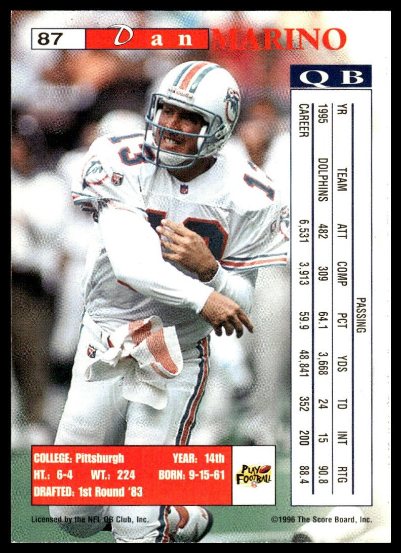 Dan Marino #87 1996 Pro Line II Intense Miami Dolphins