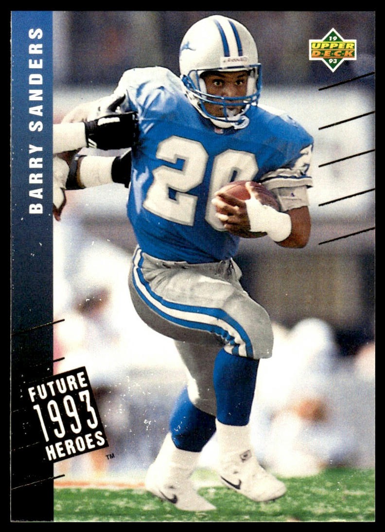 Barry Sanders #43 Future Heroes 1993 Upper Deck Detroit Lions