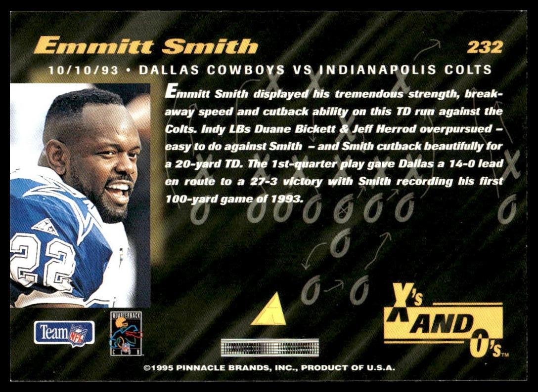 Emmitt Smith #232 1995 Pinnacle Club Collection Dallas Cowboys