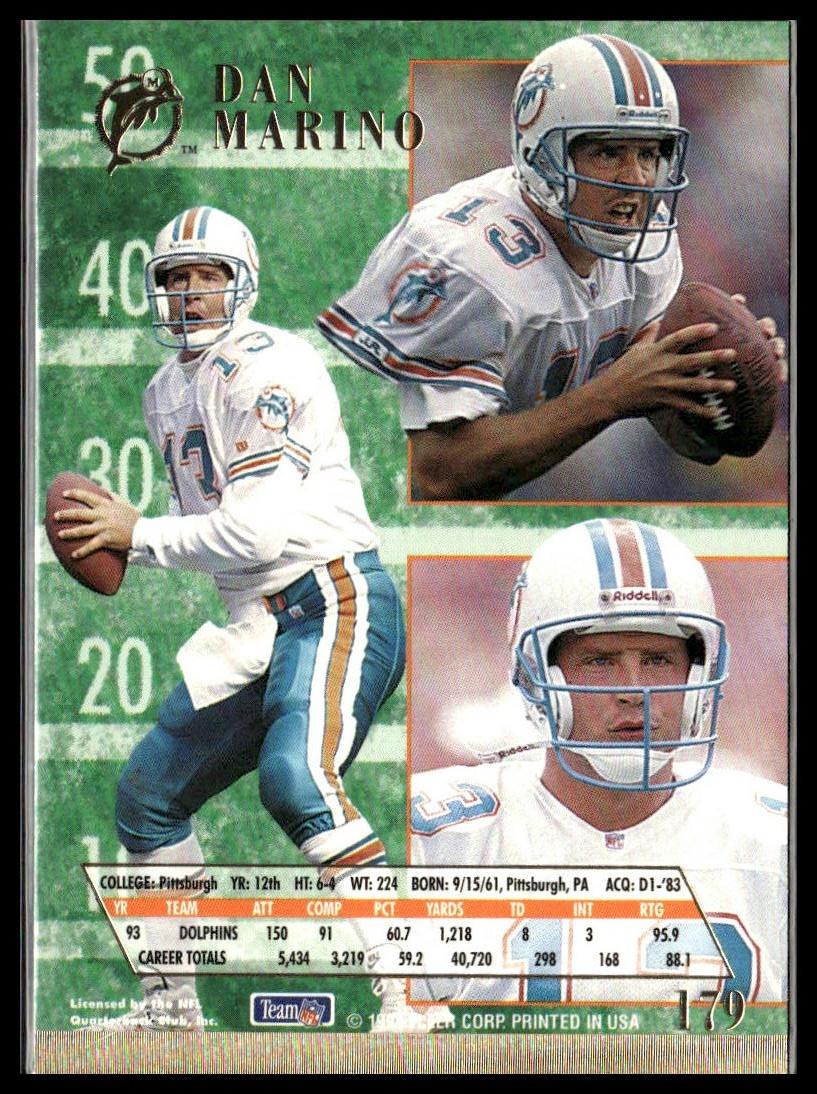 Dan Marino #179 1994 Ultra Miami Dolphins