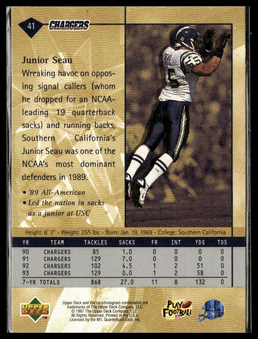 Junior Seau #41 1997 Upper Deck San Diego Chargers