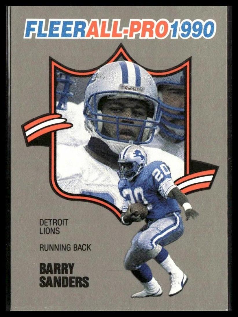 Barry Sanders #4 All-Pro 1990 Fleer Detroit Lions
