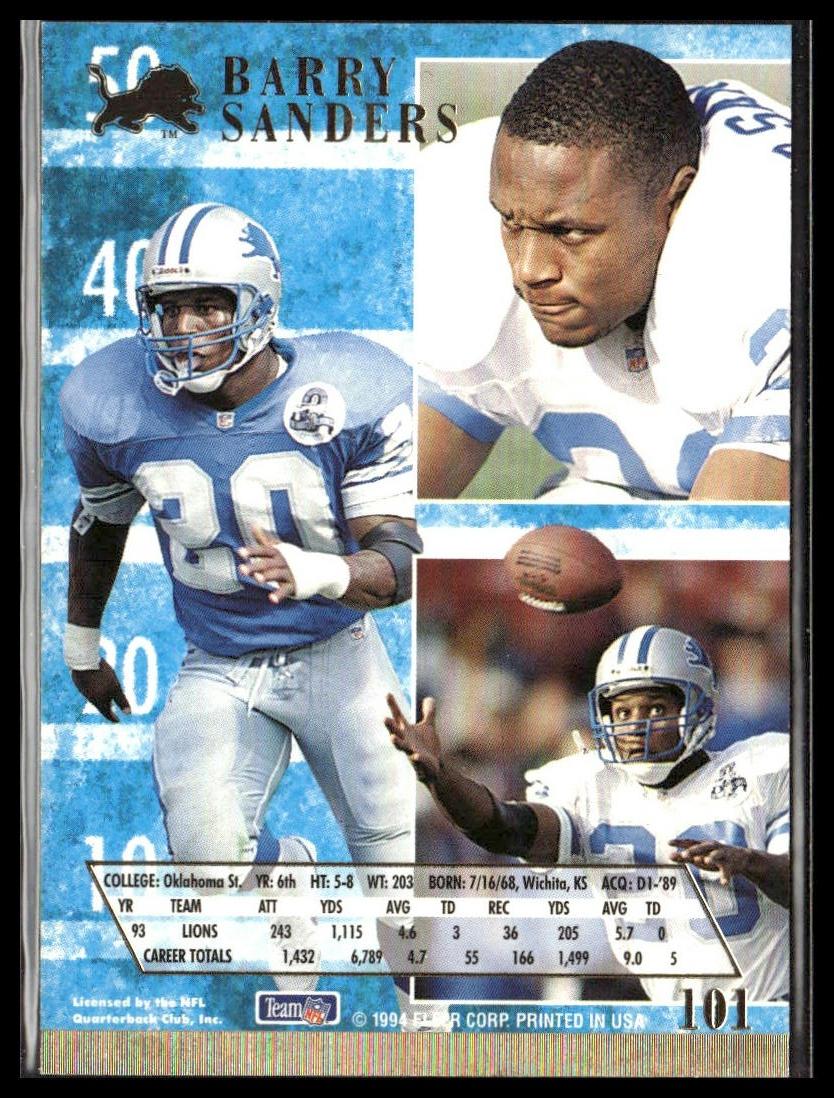 Barry Sanders #101 1994 Ultra Detroit Lions