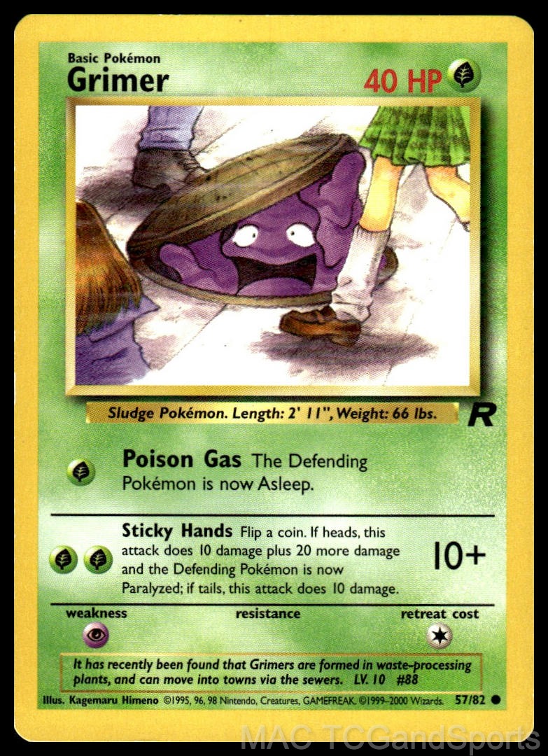 Grimer 57/82 Unlimited Team Rocket Pokemon TCG LP