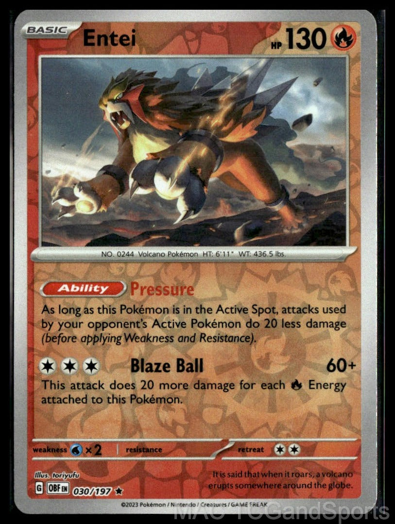 Entei 030/197 Reverse Holo