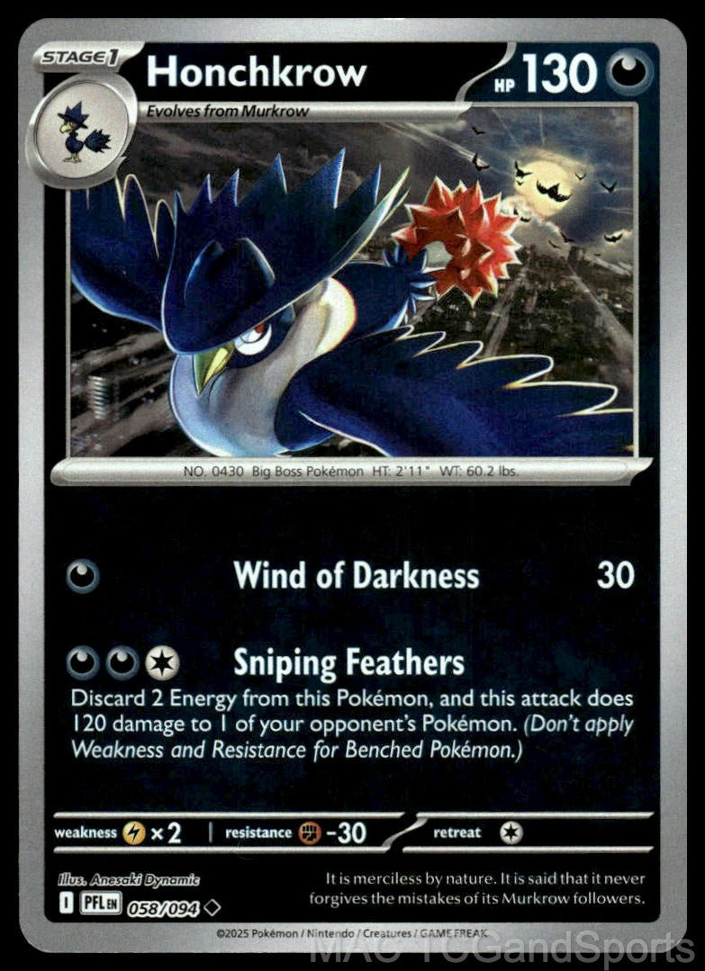 Honchkrow 058/094 Reverse Holo