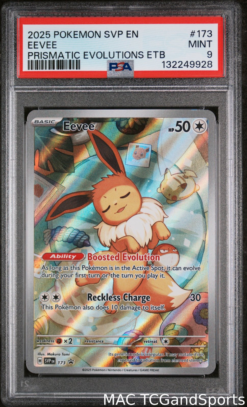 Eevee 173/131 Prismatic Evolutions Elite Trainer Box Pokemon PSA 9
