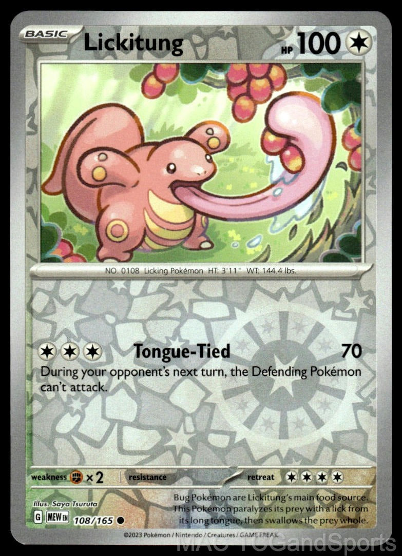 Lickitung 108/165 Reverse Holo